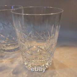 3 Vintage Waterford Crystal Lismore Double Old Fashioned Bar Glasses 4 3/8