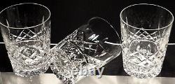 3 Vintage Waterford Crystal Lismore Double Old-fashioned Tumbler Glasses