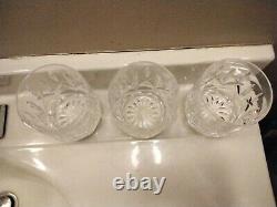3 Vintage Waterford Westhampton Double Old Fashioned 4 Glasses 12 oz EXC