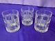 3 Vntg Ralph Lauren Crystal Glen Plaid Double Old Fashioned Whiskey Glasses MINT