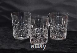 3 Waterford Crystal Kylemore Double Old Fashioned / Highball Tumblers -4.375H