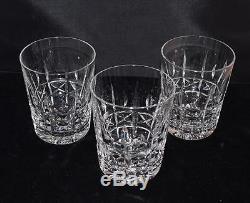 3 Waterford Crystal Kylemore Double Old Fashioned / Highball Tumblers -4.375H
