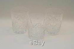 3 Waterford LISMORE Double Old Fashioned Fashioneds 4 3/8 Inch