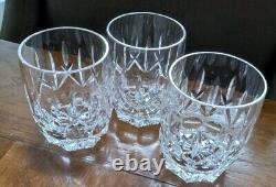 (3) Waterford WESTHAMPTON Double Old Fashioned Crystal Whiskey 4 1/8 Glasses
