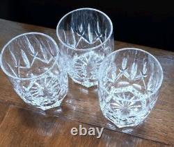 (3) Waterford WESTHAMPTON Double Old Fashioned Crystal Whiskey 4 1/8 Glasses