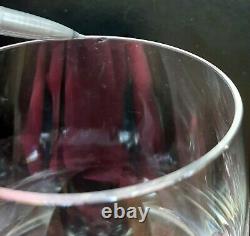 3 vtg Moser BAR double old fashioned clear high ball art glass Glasses