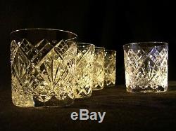 4+1 Stuart Crystal Winchester Clear Double Old Fashioned Whisky Tumblers