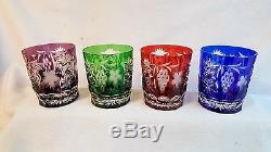 4 Ajka Marsala Double Old Fashioned Rocks Whiskey Glasses Tumblers Excellent