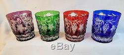 4 Ajka Marsala Double Old Fashioned Rocks Whiskey Glasses Tumblers Excellent