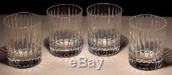 4 BACCARAT CRYSTAL HARMONIE #2 DOUBLE OLD FASHIONED TUMBLERS 4 1/8 12 oz