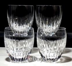 4 BACCARAT CRYSTAL MASSENA 13 oz. DOUBLE OLD FASHIONED TUMBLER GLASSES 3 7/8