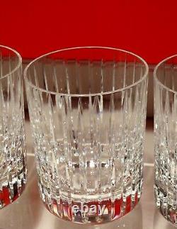 4 Baccarat Crystal Harmonie Double Old Fashioned Tumbler Glasses In Box 4 1/8