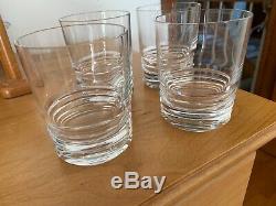 4 Baccarat crystal double old fashioned glasses