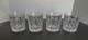 4 Block Crystal Double Old Fashioned Glasses VTG Heavy Lowball Marked On Bottom