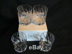 4 Brand New Mikasa Olympus Double Old Fashioned Rocks Fine Crystal Glasses 3 ¾