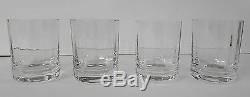 (4) Double Old Fashioned Glass Tumblers Baccarat CAPRI OPTIC