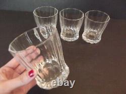 4 Double Old fashioned tumblers glasses 3-7/8 Villeroy & Boch crystal MY GARDEN