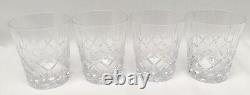 4 (Four) Faberge Crystal D'Arcy Large Double Old Fashioned DOF Rocks Glasses