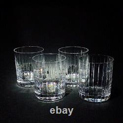 4 (Four) SASAKI ELLESSEE Cut Crystal Double Old Fashion Glasses-DISCONTINUED