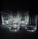 4 (Four) SASAKI ELLESSEE Cut Crystal Double Old Fashion Glasses-RETIRED