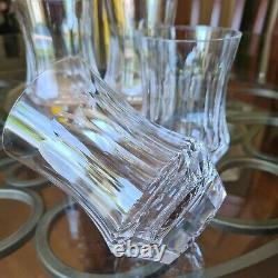 4 GALWAY CRYSTAL OLD GALWAY DOUBLE OLD FASHIONED CRYSTAL Star foot TUMBLER GLASS