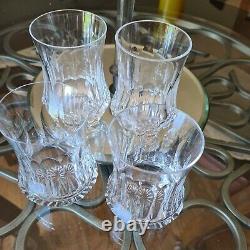 4 GALWAY CRYSTAL OLD GALWAY DOUBLE OLD FASHIONED CRYSTAL Star foot TUMBLER GLASS