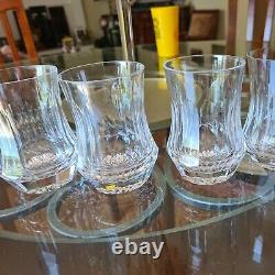 4 GALWAY CRYSTAL OLD GALWAY DOUBLE OLD FASHIONED CRYSTAL Star foot TUMBLER GLASS