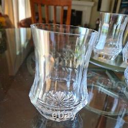 4 GALWAY CRYSTAL OLD GALWAY DOUBLE OLD FASHIONED CRYSTAL Star foot TUMBLER GLASS