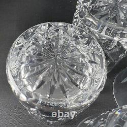 4 Hoya Cut Crystal Double Old Fashioned Glasses CYT713U