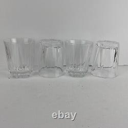 4 Lauren Ralph Lauren Crystal Wentworth Double Old Fashioned Glasses 3-7/8