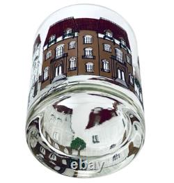 4 Lord & Taylor VICTORIAN VILLAGE 14 OZ Double Old Fashioned Glass Set SIGNED