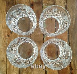 4 Lot Lenox Crystal Charleston Double Old Fashioned Glasses Set 4 Mint