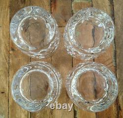 4 Lot Lenox Crystal Charleston Double Old Fashioned Glasses Set 4 Mint
