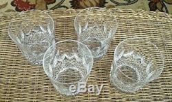 4 Lot Waterford Crystal Colleen Double Old Fashioned Tumblers 4 3/8 Mint in Box
