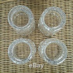 4 Lot Waterford Crystal Colleen Double Old Fashioned Tumblers 4 3/8 Mint in Box