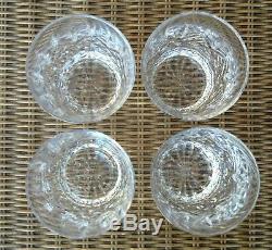 4 Lot Waterford Crystal Lismore Double Old Fashioned Tumbler Glasses 4 3/8 Mint