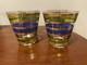 4 MCM 22K Gold Rondo Pattern Culver Ltd Double Old Fashioned Glasses Unused RARE