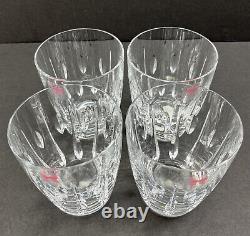 4 Marquis Waterford Sheridan Double Old Fashioned Glasses Cut Crystal 4.5 RARE