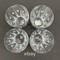 4 Marquis Waterford Sheridan Double Old Fashioned Glasses Cut Crystal 4.5 RARE