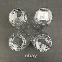 4 Marquis Waterford Sheridan Double Old Fashioned Glasses Cut Crystal 4.5 RARE