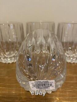 4 Mikasa Double Old Fashioned Park Lane Crystal Glasses NEW IN BOX
