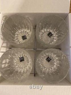 4 Mikasa Double Old Fashioned Park Lane Crystal Glasses NEW IN BOX