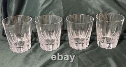 4 Mikasa Flame D'amore Crystal Executive Double Old Fashioned Glasses 4 3/8