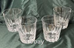 4 Mikasa Flame D'amore Crystal Executive Double Old Fashioned Glasses 4 3/8