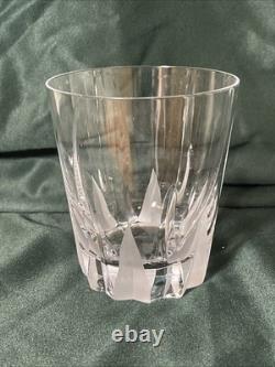 4 Mikasa Flame D'amore Crystal Executive Double Old Fashioned Glasses 4 3/8