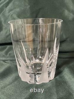 4 Mikasa Flame D'amore Crystal Executive Double Old Fashioned Glasses 4 3/8