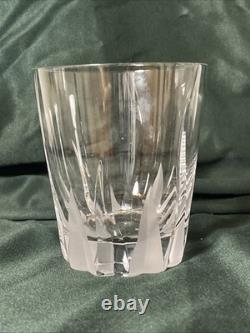 4 Mikasa Flame D'amore Crystal Executive Double Old Fashioned Glasses 4 3/8