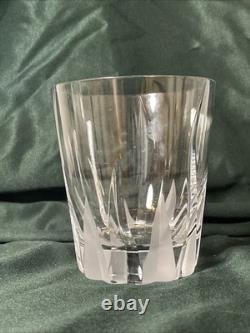 4 Mikasa Flame D'amore Crystal Executive Double Old Fashioned Glasses 4 3/8