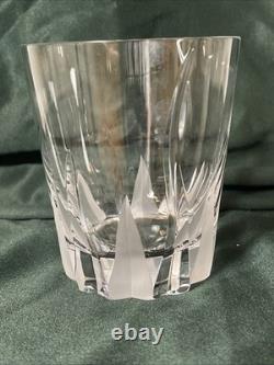 4 Mikasa Flame D'amore Crystal Executive Double Old Fashioned Glasses 4 3/8