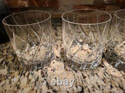 4 Mikasa Olympus Double Old Fashioned Cut Crystal Barware Glass Set of 4